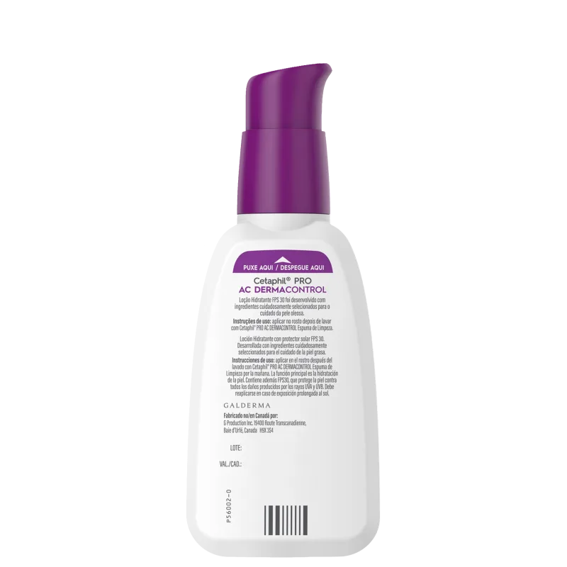 Cetaphil Pro AC Dermocontrol Pele Oleosa - Loção Hidratante Facial 118ml - Imagem 2